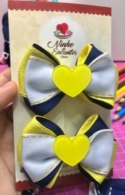 Parzinho laços com aplique M - 9 cm